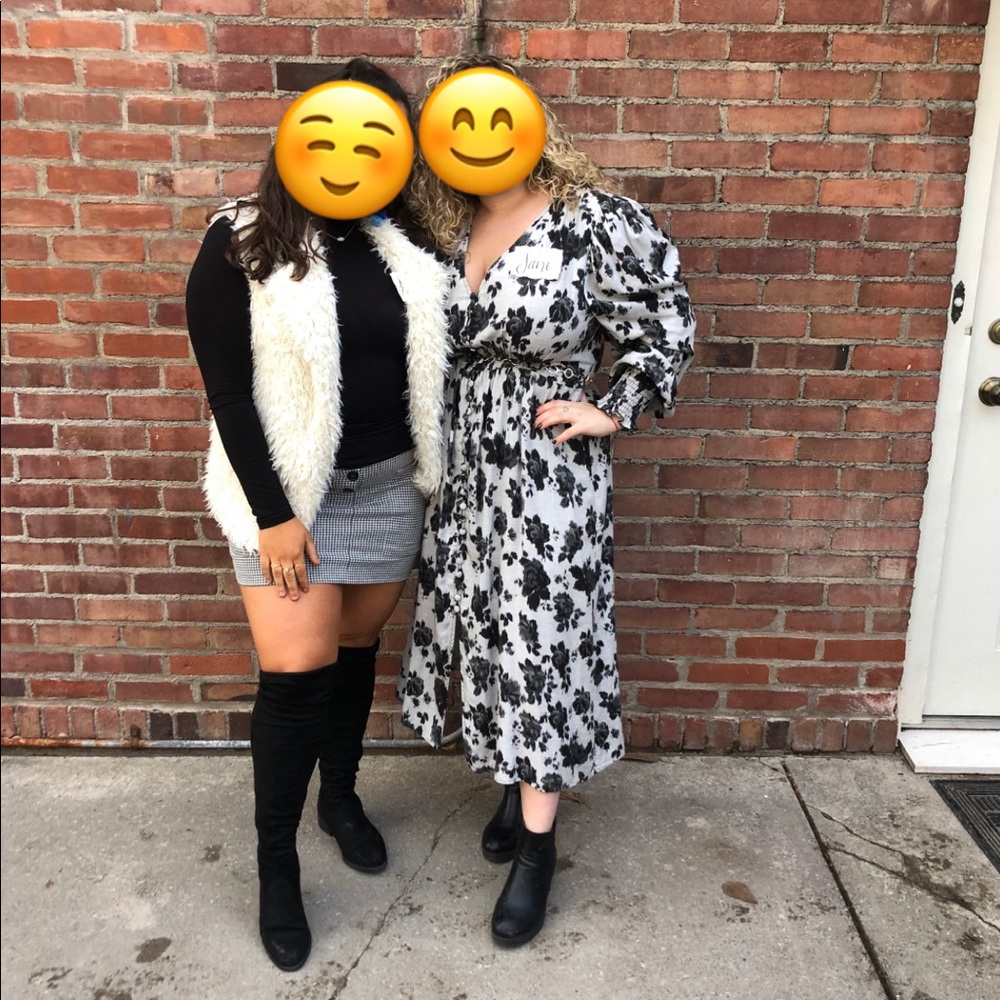 ZARA shoulder pad dress